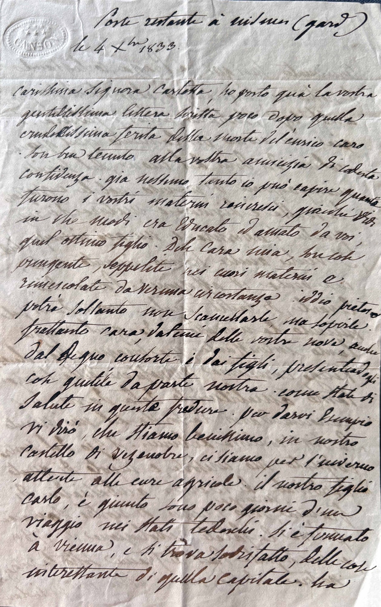 Madame de Calvière sue lettere